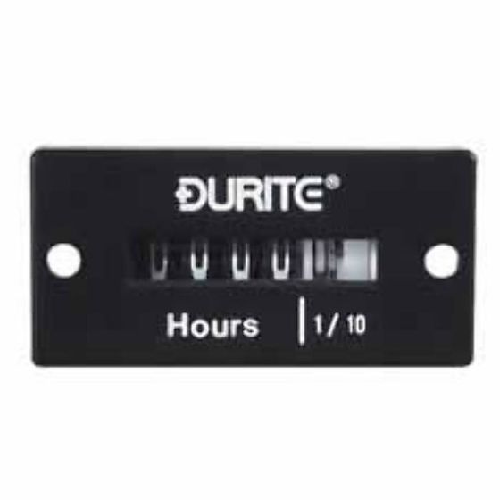 8-32V Hour Meter, Matt Black Face with White Figures - Each - 0-523-58