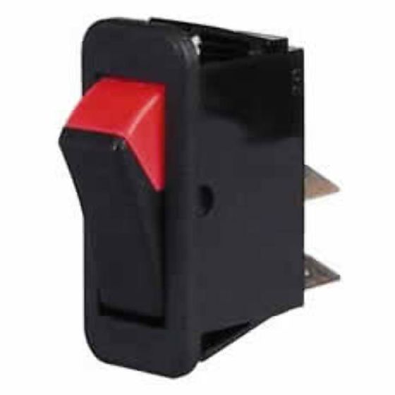 Black/Red On/Off Rocker Switch - 16A at 12V - Each - 0-532-01