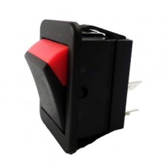 Red Rocker Switch 2-pole On/Off Black/Red, 25A - 12V/24V - Each - 0-532-02