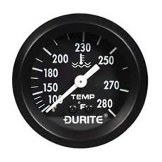 Fahrenheit Water Temperature Gauge with 12' Capillary - 52mm - Each - 0-533-73