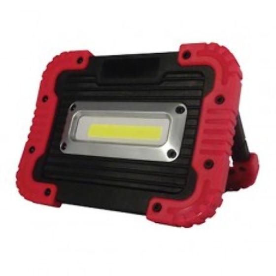 Super Bright 1 x 10W COB LED Work Lamp With Stand - 750Lm, IP55 - Each - 0-541-35