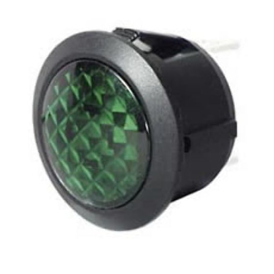 Green LED Warning Light for 20mm diameter Panel Hole - 12/24V - Each - 0-607-34