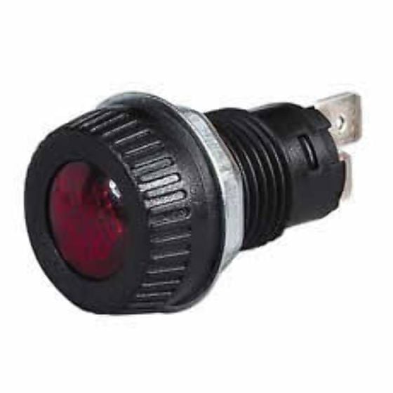 Red Oil Pressure Warning Light for 17mm diameter hole - Requires 9mm BA9s Bulb Maximum 2W - Each - 0-609-53