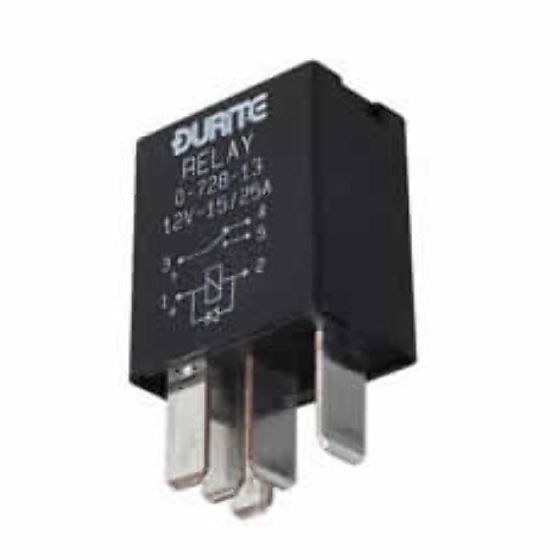 12V Micro Change Over Relay with Diode - 15/25A (Pack of 10) - 2-728-13