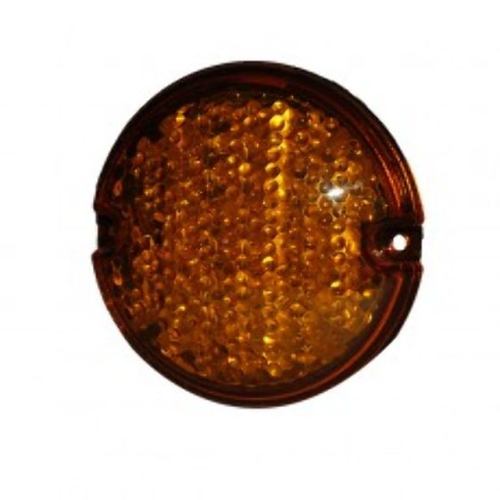 LED Front Direction Indicator Lamp with Econoseal Plug - 95mm diameter, 12V - Each - 0-768-56