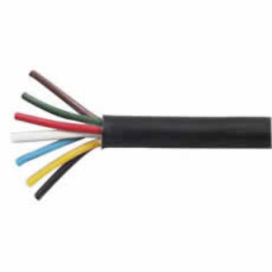 7 Core Thin-Wall PVC Trailer Cable - 6 x 1mm and 1 x 2mm x 30m - 3-997-00