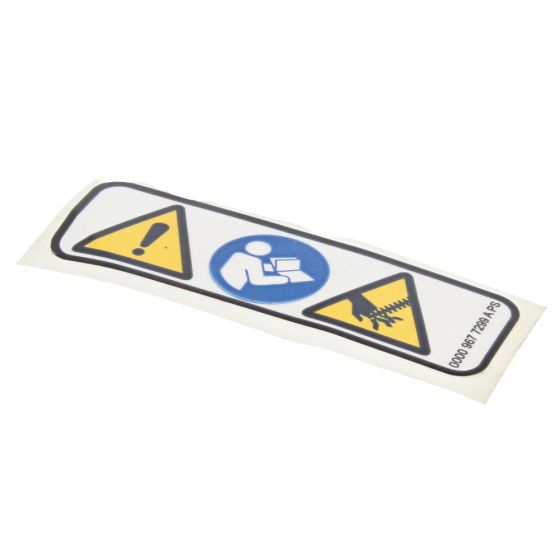 Warning Pictogram Fits Stihl HL-KM 0-145 Angle Drive - 0000 967 7299
