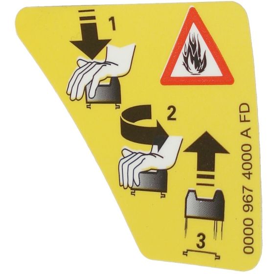 Filler Cap Decal for Stihl TS410 TS420 Disc Cutter - 0000 967 4000