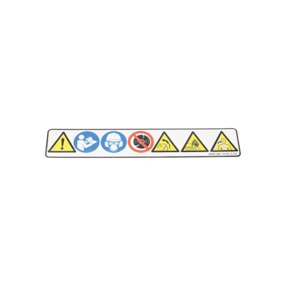Warning Pictogram Ts for Stihl TS350, TS400 Disc Cutters - 0000 967 3702