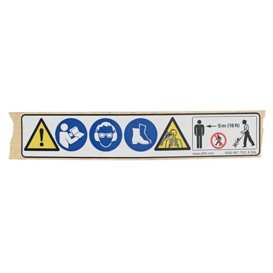 Warning Pictogram for Stihl MM 55, MM 56 Multisystem - OEM No. 0000 967 7321