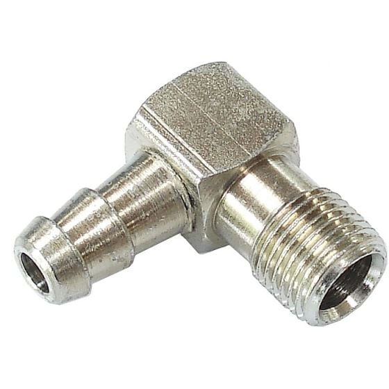 90 Degree Threaded Fuel Tank Connector 1/4" Tail