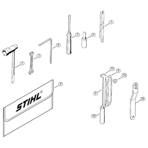 Tools & Extras for Stihl 020 Chainsaw