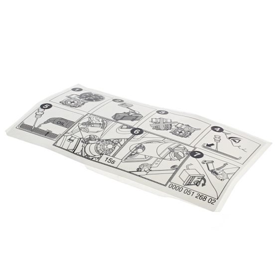 Sticker Label fits Hatz 1D41 Engines - OEM No. 05126802