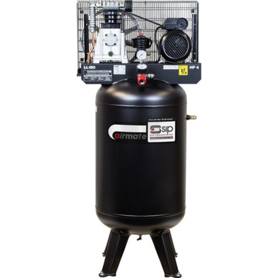 SIP VN4/150-SB Vertical Air Compressor, hose, gun & socket set Package Deal