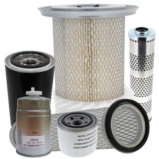 Filter Service Kit for Barford SX5000 5 Tonne - SX9000 9 Tonne Dumpers with Iveco Tier 2 Engine - Metal Air Filter Housing