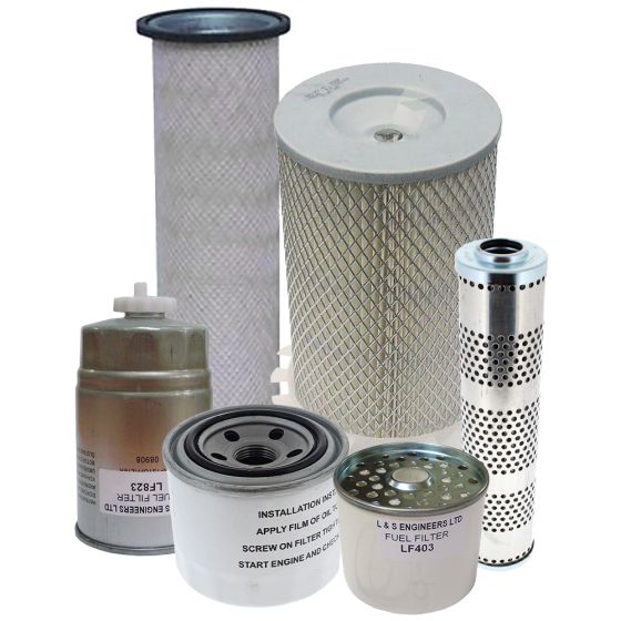 Filter Service Kit for Barford SX7000, SX8000 and SX9000 Dumpers with Perkins Turbo Engine - Plastic Tanks