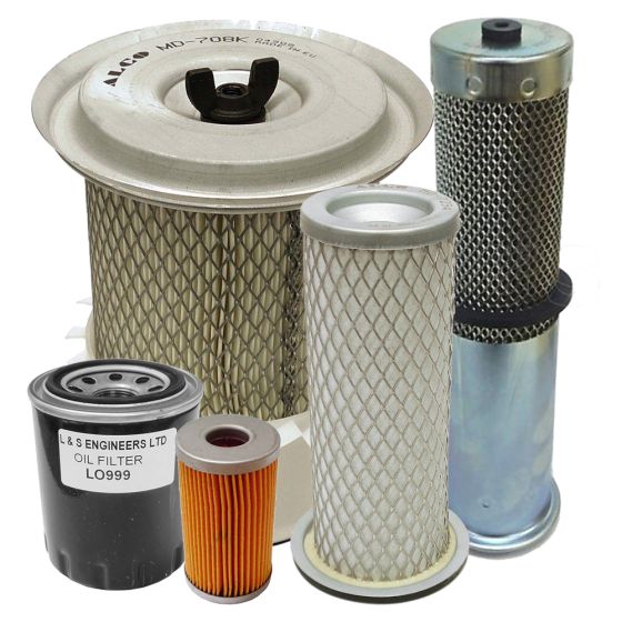 Filter Service Kit for Benford Terex 3.5 Tonne and 4 Tonne Dumpers with Yanmar Engine - Plastic Tanks - April 2004 Onwards