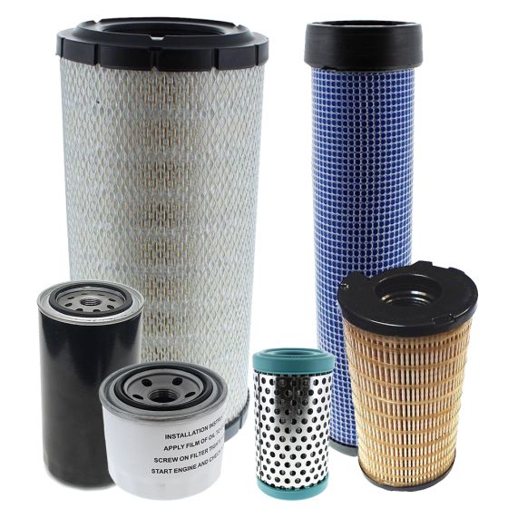 Filter Service Kit for Benford Terex 9 Tonne Dumpers w Perkins T2 Engine, ITL Transmission and Plastic Tanks - May 2004 - June 2006