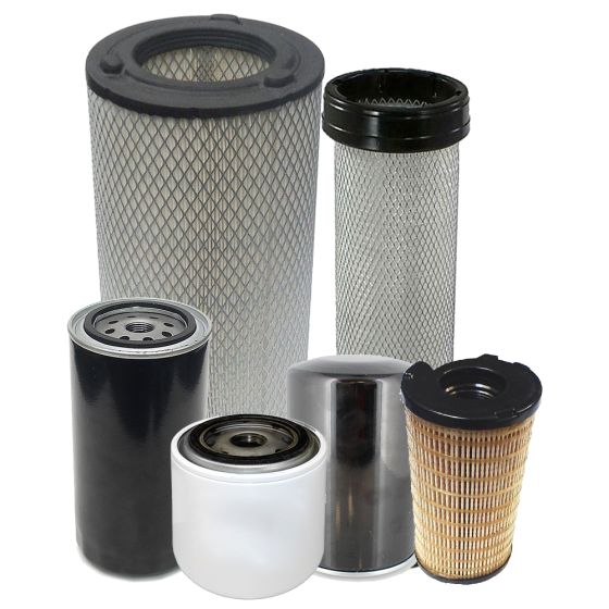 Filter Service Kit for Terex/ Mecalac 5 - 7 Tonne Dumpers with Perkins T2 Engine, ITL Transmission and Plastic Tanks - May 2004 - October 2005