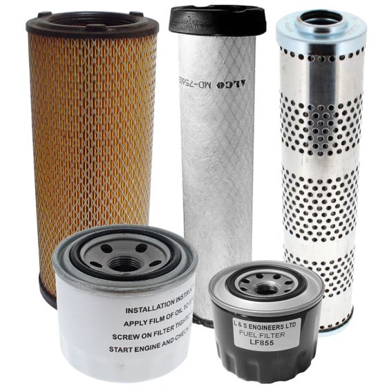Filter Service Kit for Thwaites 3 and 4 Tonne Dumper with Yanmar 4TNV88-KWA2 Engines