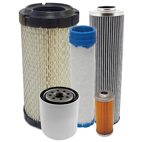 Filter Service Kit for Thwaites Mach 202 1 Tonne Dumper with Yanmar 3TNV76-KWA Engine - Prefix 15 Onwards