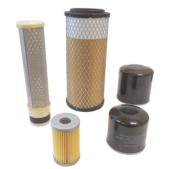 Filter Service Kit for Kubota KX91-3 Alpha (D1503 Engine) Mini Excavators