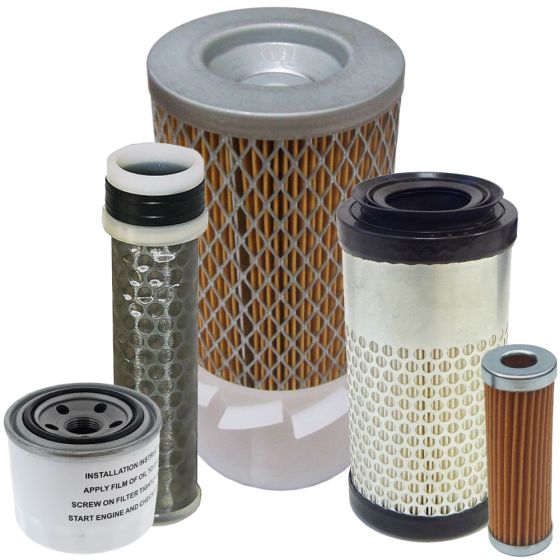 Filter Service Kit for Kubota KC100H (Z4820 Engine) Site Dumpers