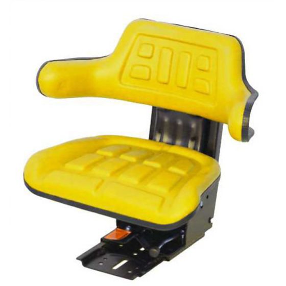 Wrap Around Arm Rear Suspension Seat  Yellow PVC