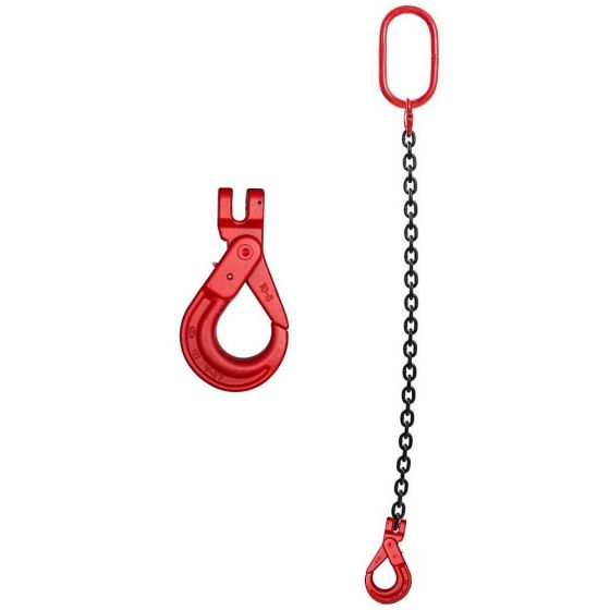 10mm Single Leg Lifting Chain Slings with Self Locking Clevis Hook