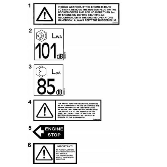 Decal and Plates - 2 Assembly for Winget 100T Cement Mixers