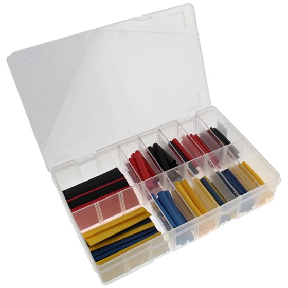 Assorted Heat Shrink Tubing Dia:3.2, 4.8, 12.7mm, Assorted Box (160 Pieces)