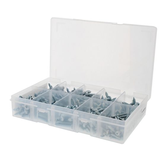 Self Tapping Screws Sizes: 4-10 PZD Assorted Box - 500 Pieces