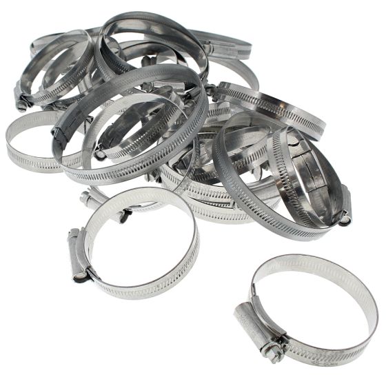 Hose Clips Large Sizes, JUBILEE, Sizes 60-100mm, Assorted Pack of 25