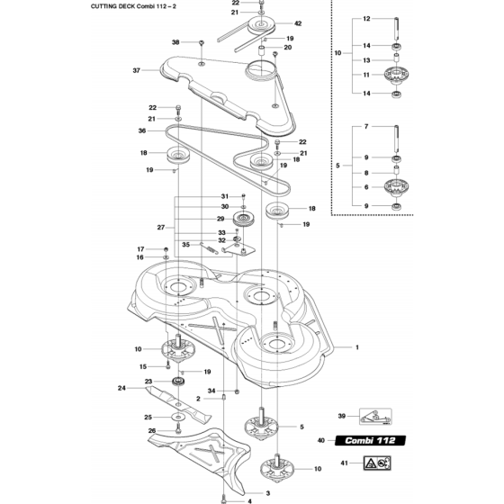 44"/112cm Cutting Deck Assembly