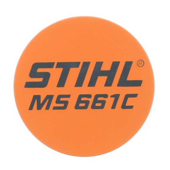 Model Plate fits Stihl  MS661C Chainsaws - 1144 967 1501