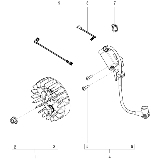 Ignition System Assembly for Husqvarna 120 Chainsaw