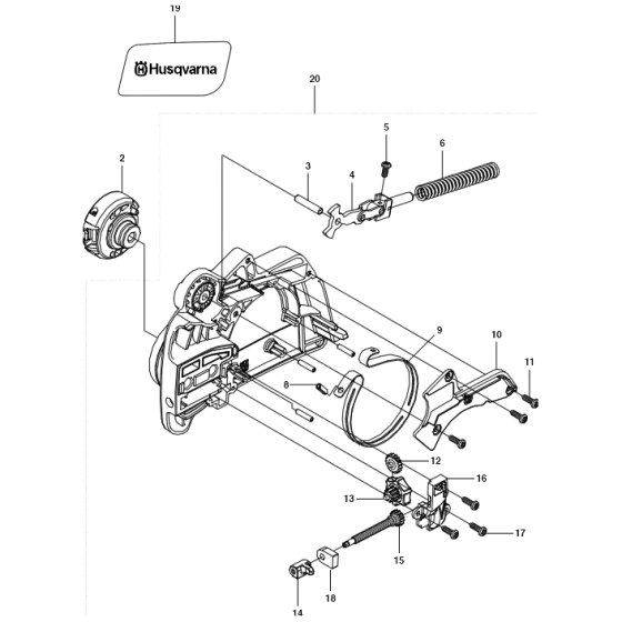 Chain Brake Assembly for Husqvarna 120e Mark II Chainsaws