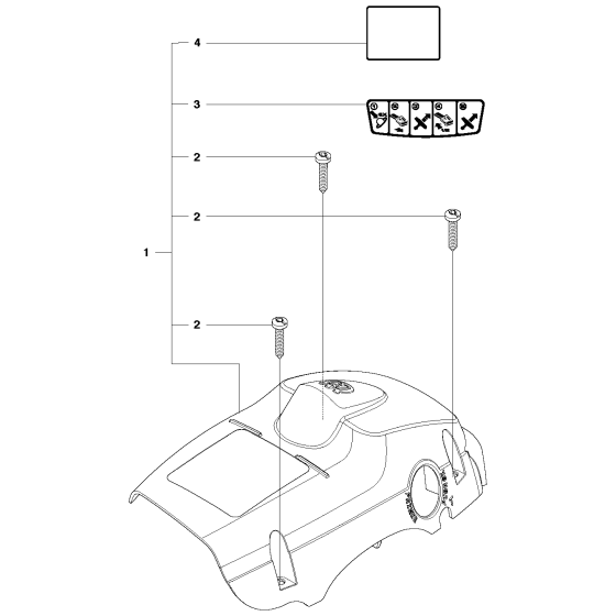 Cover Assembly for Husqvarna 120E Mark II Chainsaw