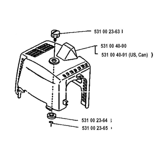 Cylinder Cover for Husqvarna 120 L  Trimmer/ Edgers