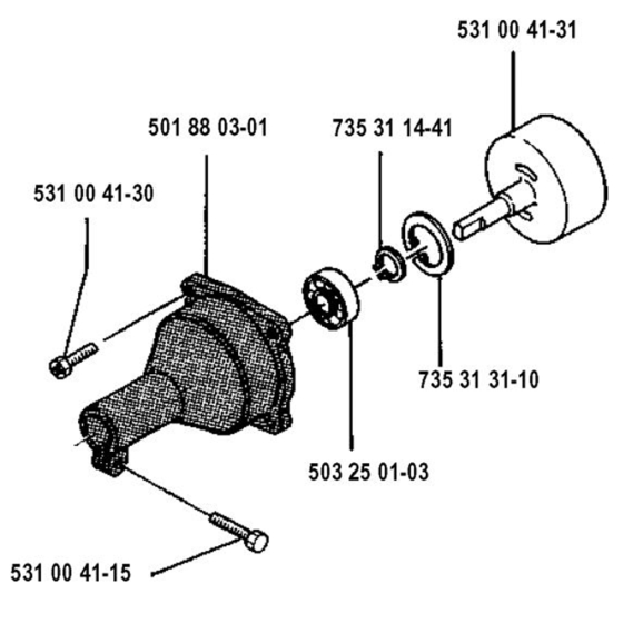 Clutch Cover  for Husqvarna 120 LC Trimmer/ Edgers