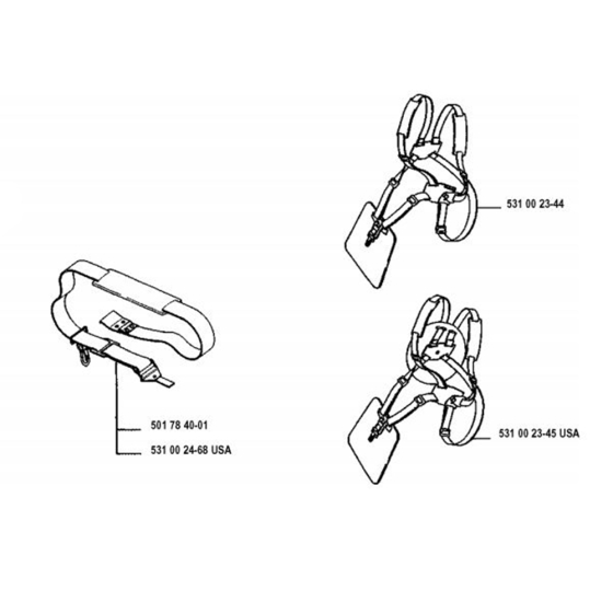 Harness for Husqvarna 120 LC Trimmer/ Edgers