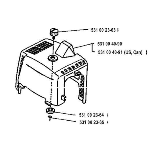 Cylinder Cover  for Husqvarna 120 LC Trimmer/ Edgers