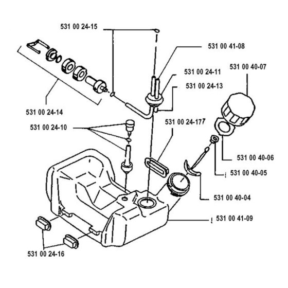 Fuel Tank for Husqvarna 120 LC Trimmer/ Edgers