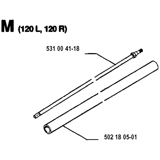 Shaft for Husqvarna 120R Brushcutters