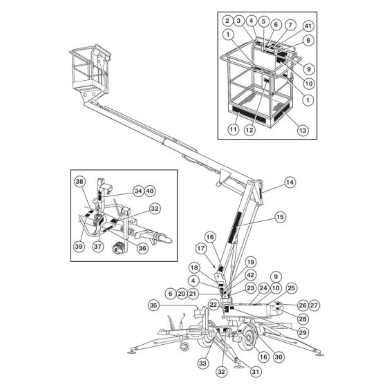 Label Locations 120T Assembly