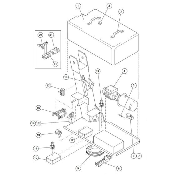 Power Tray Assembly for Niftylift