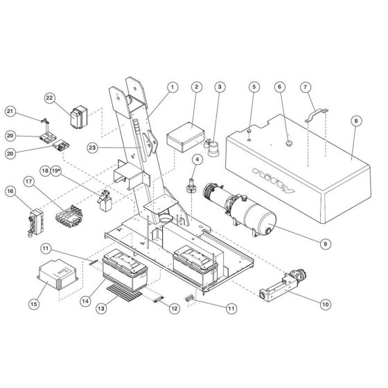 Power Tray DC - Lithium Assembly