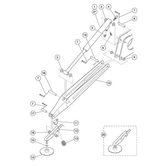 Stabiliser Assembly for Niftylift 120T