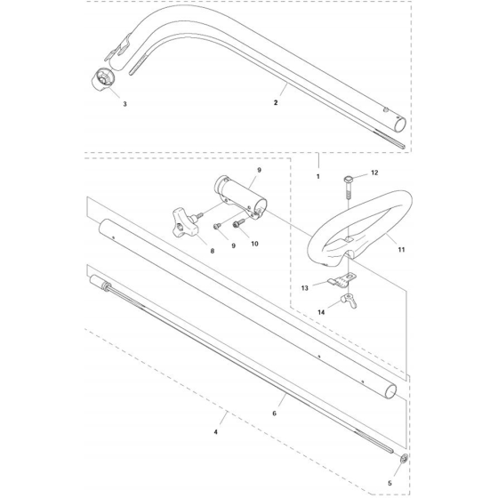 Shaft  for Husqvarna 122 C Trimmer/ Edgers