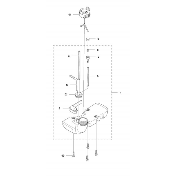 Fuel Tank for Husqvarna 122 C Trimmer/ Edgers